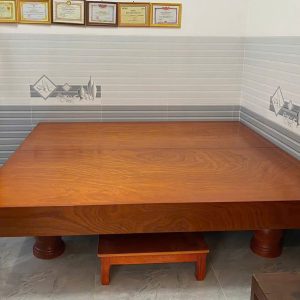 Sập chiếu gỗ hương đá