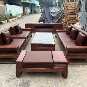 Sofa Đối 2 Văng Quỳ Gỗ Sồi